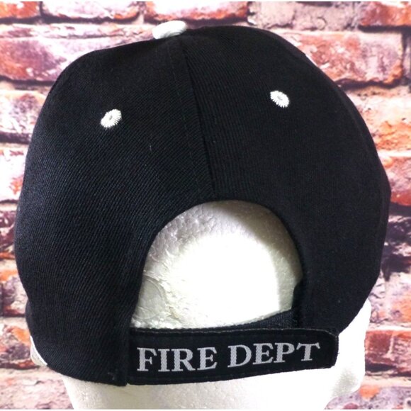 Fire Dept Fireman Baseball Cap With Embroidered Logo & Text Adjustable - Picture 4 of 7